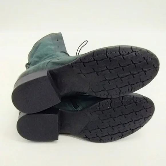 Miz Mooz Nala Combat Boots in Distressed Jade - Picture 7 of 13